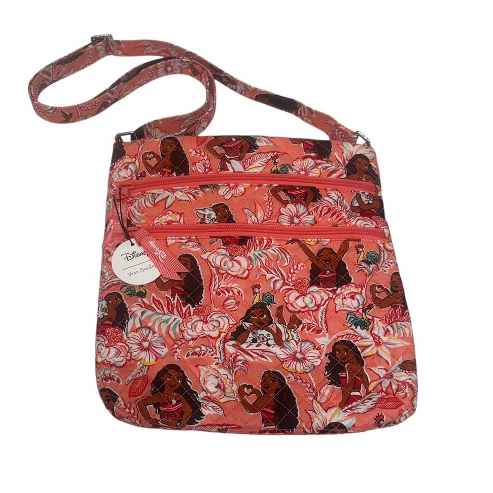 Vera Bradley Triple Zip Hipster Purse Bag Disney Moana Adventure NWT‎